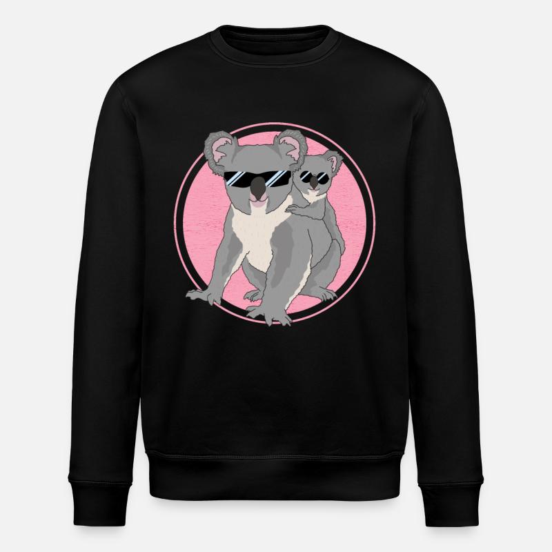 Koala Koalas | Koala Bear Koala Bear Gift - Stanley/Stella ROLLER Unisex Organic Sweatshirt - black