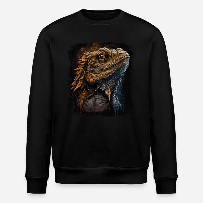 Bearded Dragon Little Dragon - Stanley/Stella ROLLER Unisex Organic Sweatshirt - black
