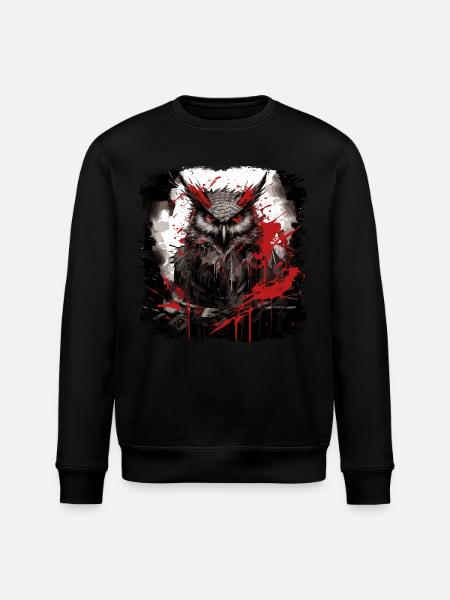 Gothic Eule - Stanley/Stella Unisex Bio-Sweatshirt ROLLER - Schwarz