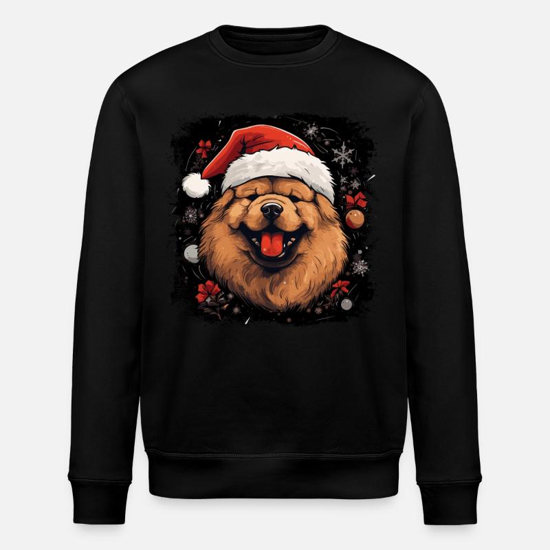Chow Chow santa - Stanley/Stella ROLLER Unisex Organic Sweatshirt - black