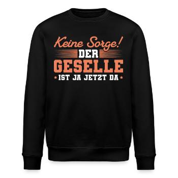 Ausbildung bestanden Gesellenprüfung Geselle - Stanley/Stella Unisex Bio-Sweatshirt ROLLER - Schwarz - Vorne - Nik (191cm)