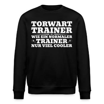 Torwarttrainer Humor Fußball Co-Trainer - Stanley/Stella Unisex Bio-Sweatshirt ROLLER - Schwarz - Vorne - Nik (191cm)