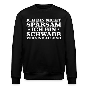 Schwäbischer Dialekt Sparsam Schwabe - Stanley/Stella Unisex Bio-Sweatshirt ROLLER - Schwarz - Vorne - Nik (191cm)