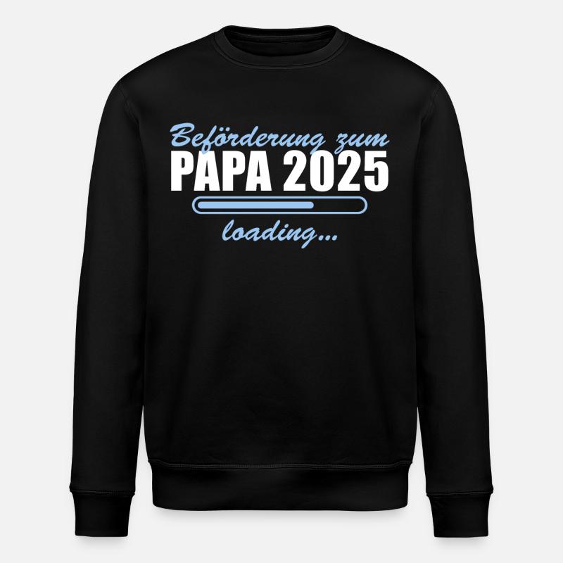 Werdender Papa 2025 Frischgebackener Vater - Stanley/Stella Unisex Bio-Sweatshirt ROLLER - Schwarz
