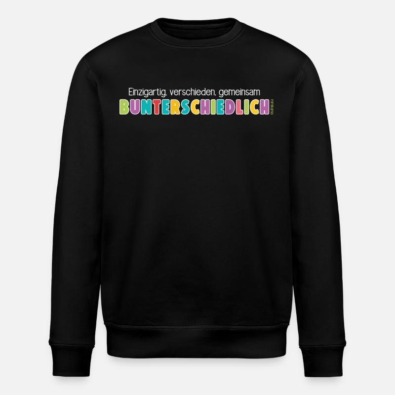 Gemeinsam Bunt & Unterschiedlich - Stanley/Stella Unisex Bio-Sweatshirt ROLLER - Schwarz