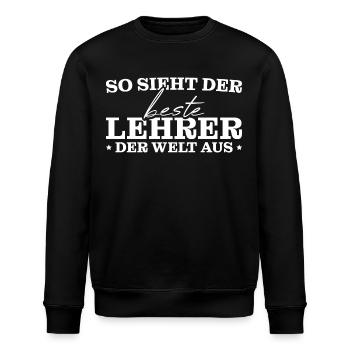Lehrkraft Referendar Bester Lehrer Geschenk - Stanley/Stella Unisex Bio-Sweatshirt ROLLER - Schwarz - Vorne - Nik (191cm)