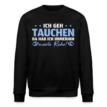 Tauchen Da hab ich meine Ruhe Taucher - Stanley/Stella Unisex Bio-Sweatshirt ROLLER - Schwarz - Vorne - Nik (191cm)