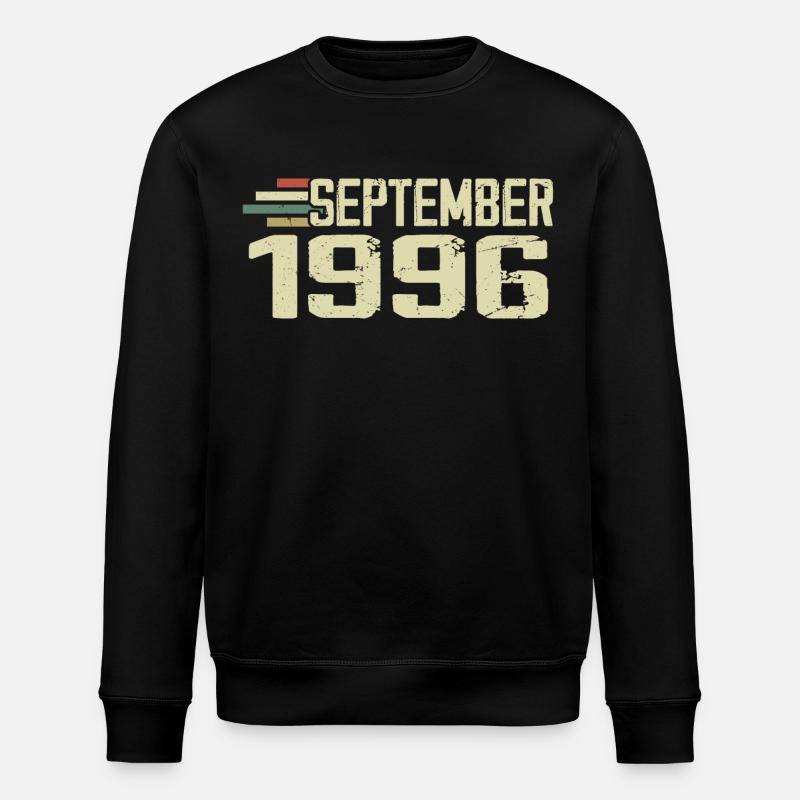 September 1996 Vintage Gift Idea September 1996 - Stanley/Stella ROLLER Unisex Organic Sweatshirt - black