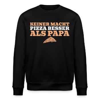 Pizzabäcker Keiner macht Pizza besser als Papa - Stanley/Stella Unisex Bio-Sweatshirt ROLLER - Schwarz - Vorne - Nik (191cm)