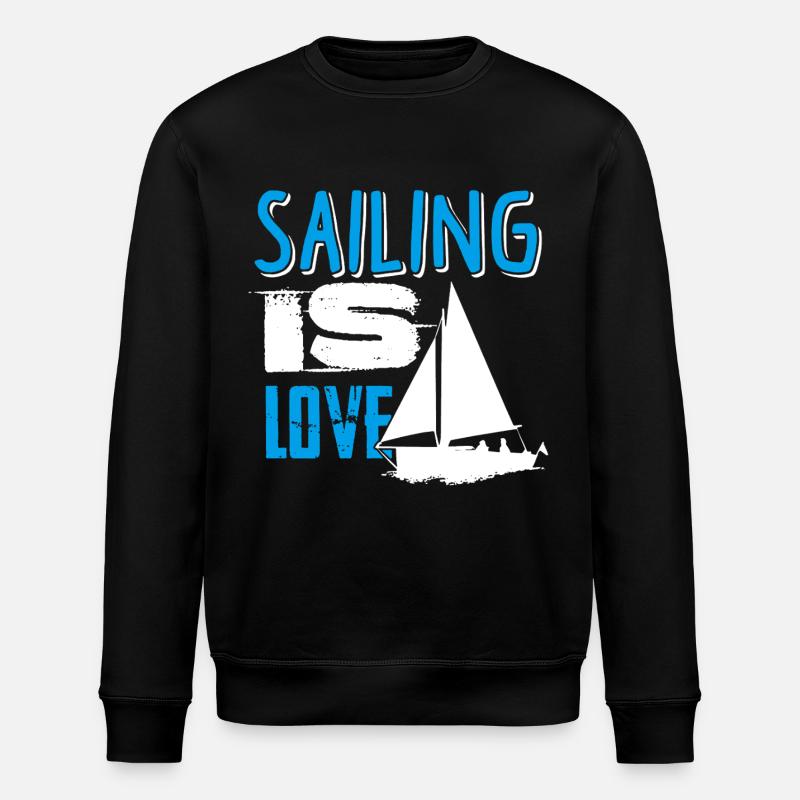 Sailing Is Love - Stanley/Stella ROLLER Unisex Organic Sweatshirt - black