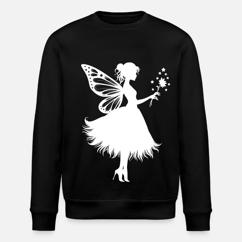 Fée magique avec fleur - Sweat bio ROLLER Stanley/Stella Unisexe - noir