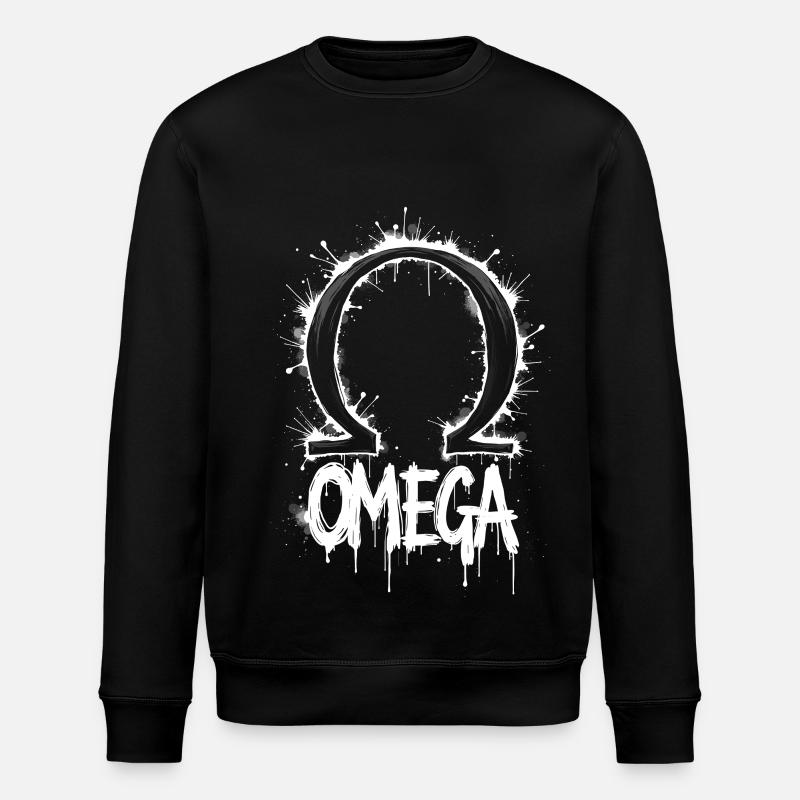Omega Symbol Splash - Stanley/Stella ROLLER Unisex Organic Sweatshirt - black