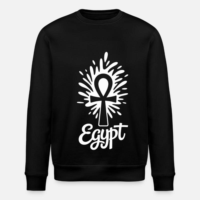 Egypt Ankh Symbol Splash - Stanley/Stella ROLLER Unisex Organic Sweatshirt - black