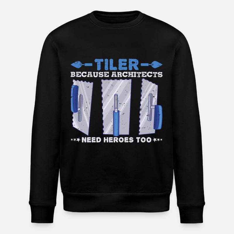 Profession Meilleure idée cadeau carreleur - Sweat bio ROLLER Stanley/Stella Unisexe - noir