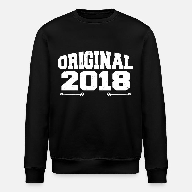 Original 2018 | Birthday Gift 2018 - Stanley/Stella ROLLER Unisex Organic Sweatshirt - black