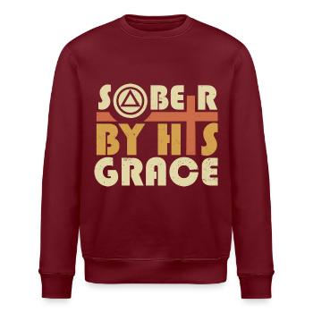 Glauben Nüchternheit trockener Alkoholiker Christ - Stanley/Stella Unisex Bio-Sweatshirt ROLLER - Burgunderrot - Vorne - Nik (191cm)