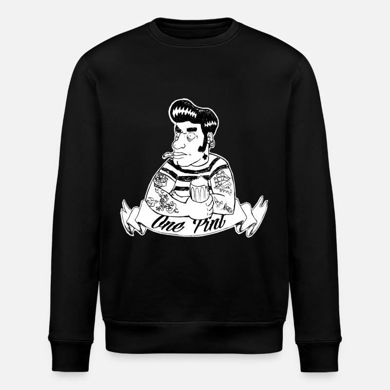 one pint - Stanley/Stella ROLLER Unisex Organic Sweatshirt - black