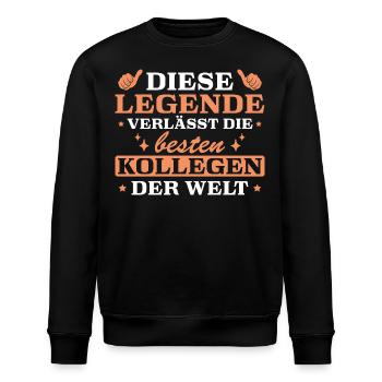 Rente Arbeitskollege Abschied Rentner - Stanley/Stella Unisex Bio-Sweatshirt ROLLER - Schwarz - Vorne - Nik (191cm)
