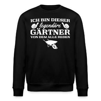 Hobbygärtner Gartenarbeit Legendärer Gärtner - Stanley/Stella Unisex Bio-Sweatshirt ROLLER - Schwarz - Vorne - Nik (191cm)