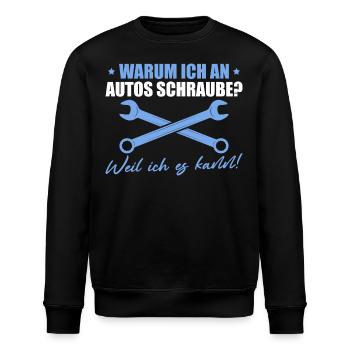 Autoschrauber Weil ich es kann Kfz Mechaniker - Stanley/Stella Unisex Bio-Sweatshirt ROLLER - Schwarz - Vorne - Nik (191cm)