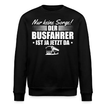 Busfahren Nur keine Sorge Busfahrer - Stanley/Stella Unisex Bio-Sweatshirt ROLLER - Schwarz - Vorne - Nik (191cm)