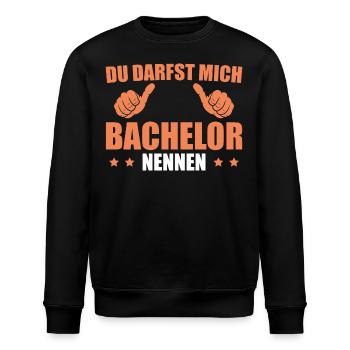 Bachelorprüfung bestanden Abschluss Bachelor - Stanley/Stella Unisex Bio-Sweatshirt ROLLER - Schwarz - Vorne - Nik (191cm)