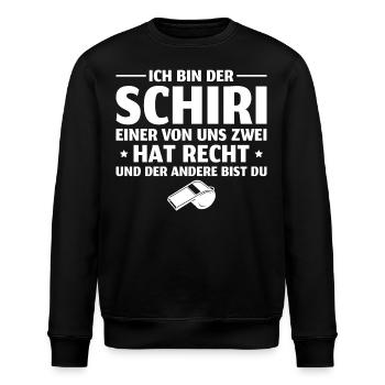Schiri Referee Fußball Schiedsrichter - Stanley/Stella Unisex Bio-Sweatshirt ROLLER - Schwarz - Vorne - Nik (191cm)