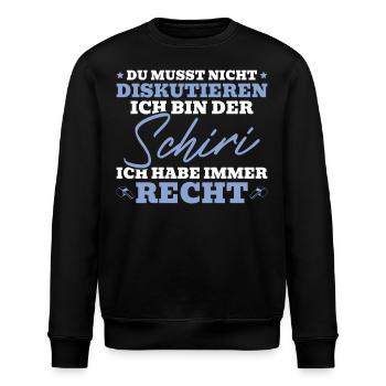 Schiri Humor Fußball Schiedsrichter - Stanley/Stella Unisex Bio-Sweatshirt ROLLER - Schwarz - Vorne - Nik (191cm)