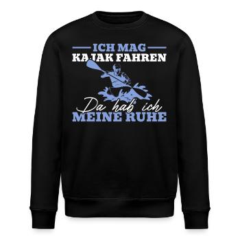 Kajak fahren Da hab ich meine Ruhe - Stanley/Stella Unisex Bio-Sweatshirt ROLLER - Schwarz - Vorne - Nik (191cm)