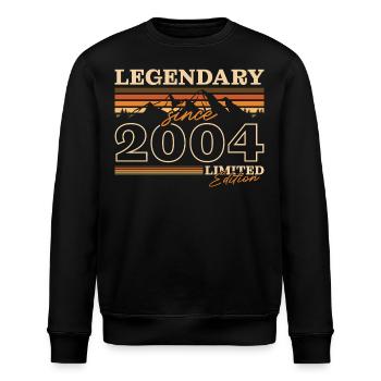 Vintage 20. Geburtstag Berge Jahrgang 2004 - Stanley/Stella Unisex Bio-Sweatshirt ROLLER - Schwarz - Vorne - Nik (191cm)