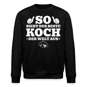 Bester Koch der Welt Hobbykoch Geschenk - Stanley/Stella Unisex Bio-Sweatshirt ROLLER - Schwarz - Vorne - Nik (191cm)