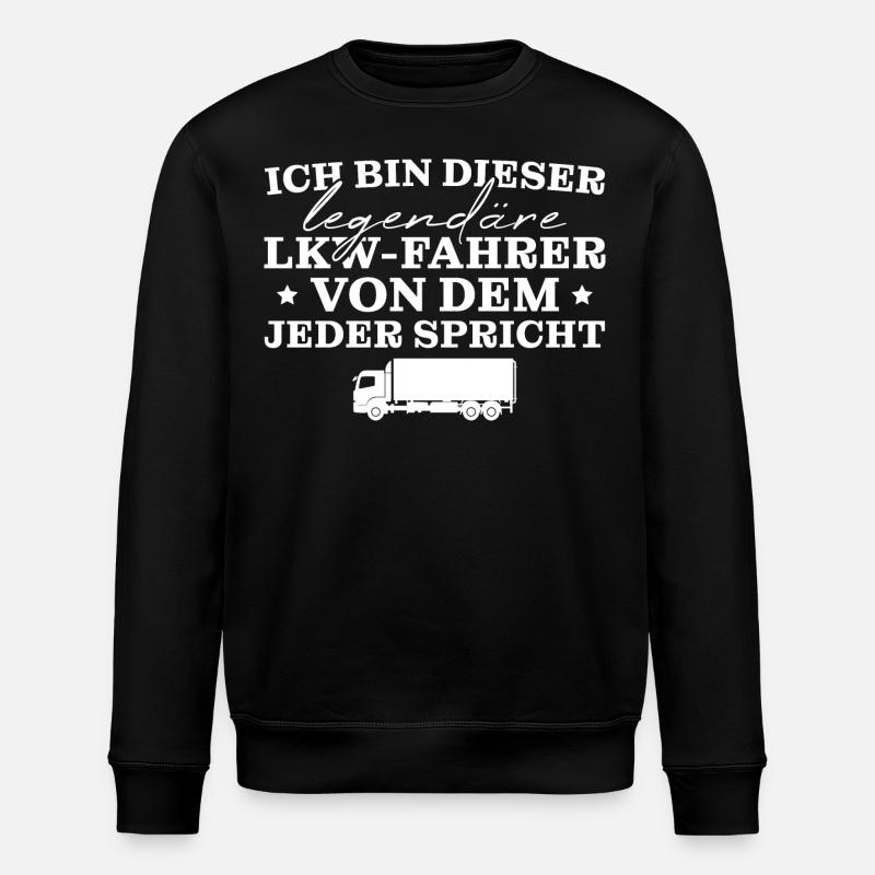 Berufskraftfahrer Legendärer LKW Fahrer - Stanley/Stella Unisex Bio-Sweatshirt ROLLER - Schwarz