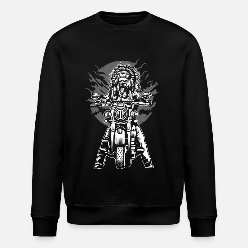 Indian Chief Motorcycle - Stanley/Stella ROLLER Unisex Organic Sweatshirt - black