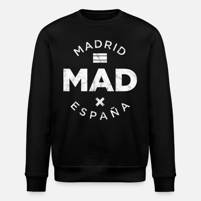 MAD, Madrid Spain - Stanley/Stella ROLLER Unisex Organic Sweatshirt - black