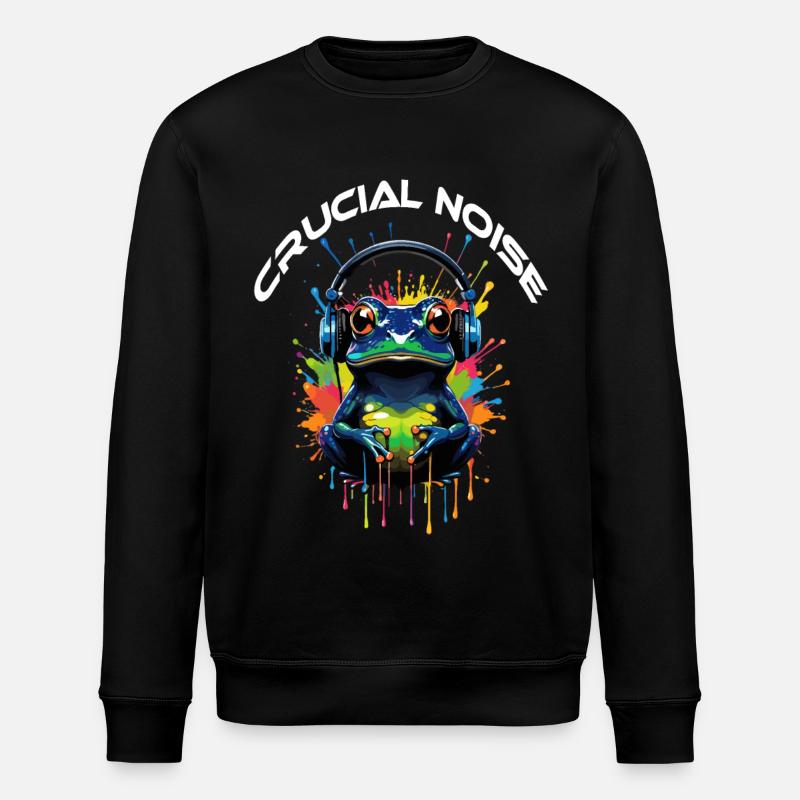 GRENOUILLE DE BRUIT CRUCIALE - Sweat bio ROLLER Stanley/Stella Unisexe - noir