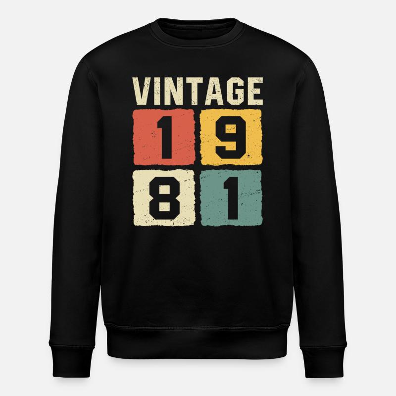 Millésime 1981 Né en 1981 - Sweat bio ROLLER Stanley/Stella Unisexe - noir