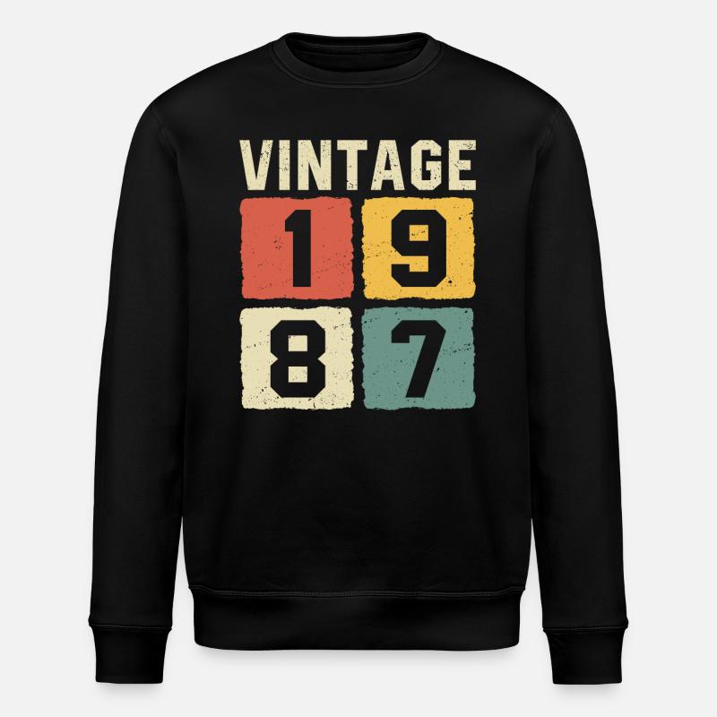 Millésime 1987 Né en 1987 - Sweat bio ROLLER Stanley/Stella Unisexe - noir