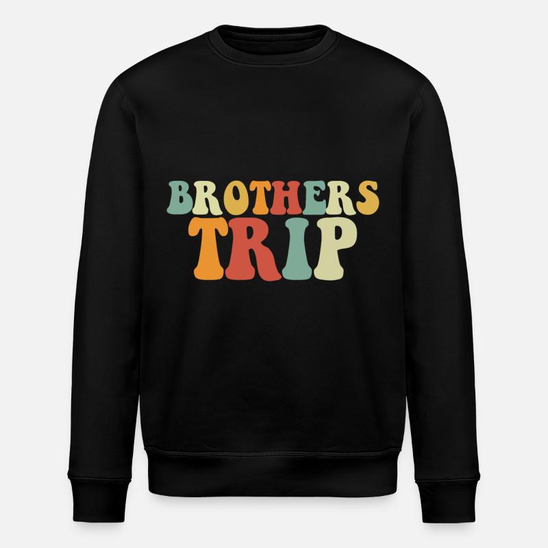 Geschwister Brüder Reise - Stanley/Stella Unisex Bio-Sweatshirt ROLLER - Schwarz