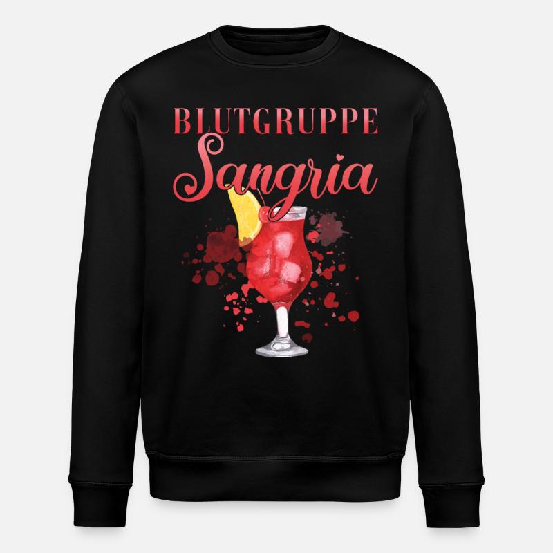 Cocktail Bartender Blutgruppe Sangria - Stanley/Stella Unisex Bio-Sweatshirt ROLLER - Schwarz