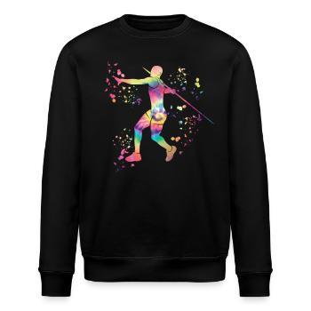 Speerwurf Colorsplash Speerwurf - Stanley/Stella Unisex Bio-Sweatshirt ROLLER - Schwarz - Vorne - Nik (191cm)