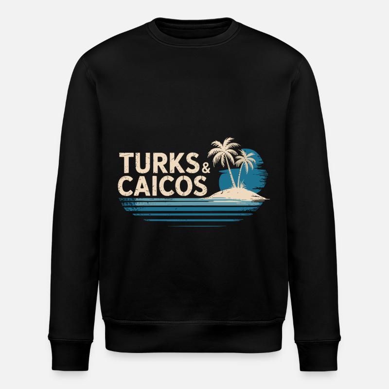 Turks- und Caicosinseln - Stanley/Stella Unisex Bio-Sweatshirt ROLLER - Schwarz