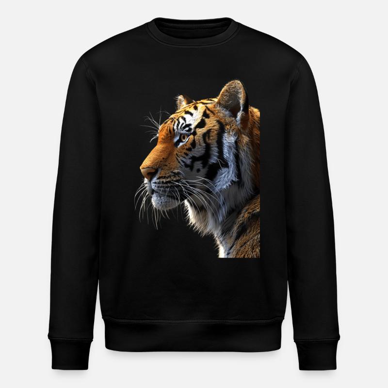 Bengalischer Tiger - Stanley/Stella Unisex Bio-Sweatshirt ROLLER - Schwarz
