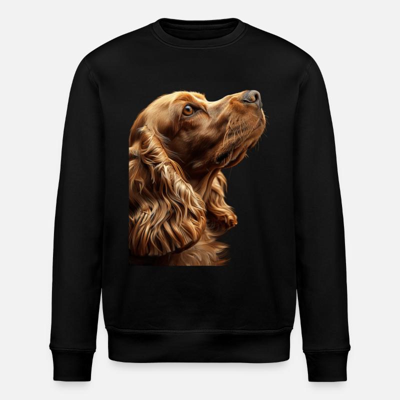 Cocker Spaniel - Stanley/Stella ROLLER Unisex Organic Sweatshirt - black