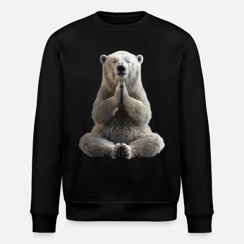 Polar bear - Stanley/Stella ROLLER Unisex Organic Sweatshirt - black