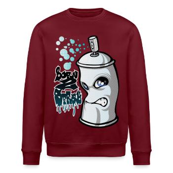 Spray and graffiti - Stanley/Stella Unisex Bio-Sweatshirt ROLLER - Burgunderrot - Vorne - Nik (191cm)