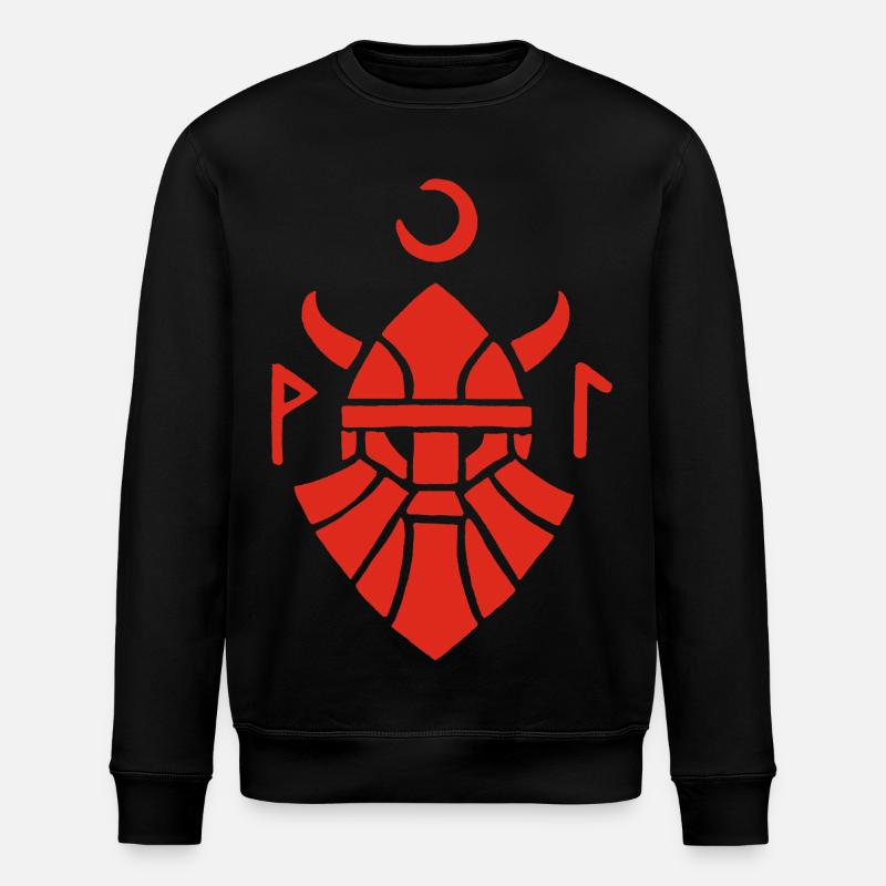 Symbole rouge du guerrier viking - Sweat bio ROLLER Stanley/Stella Unisexe - noir
