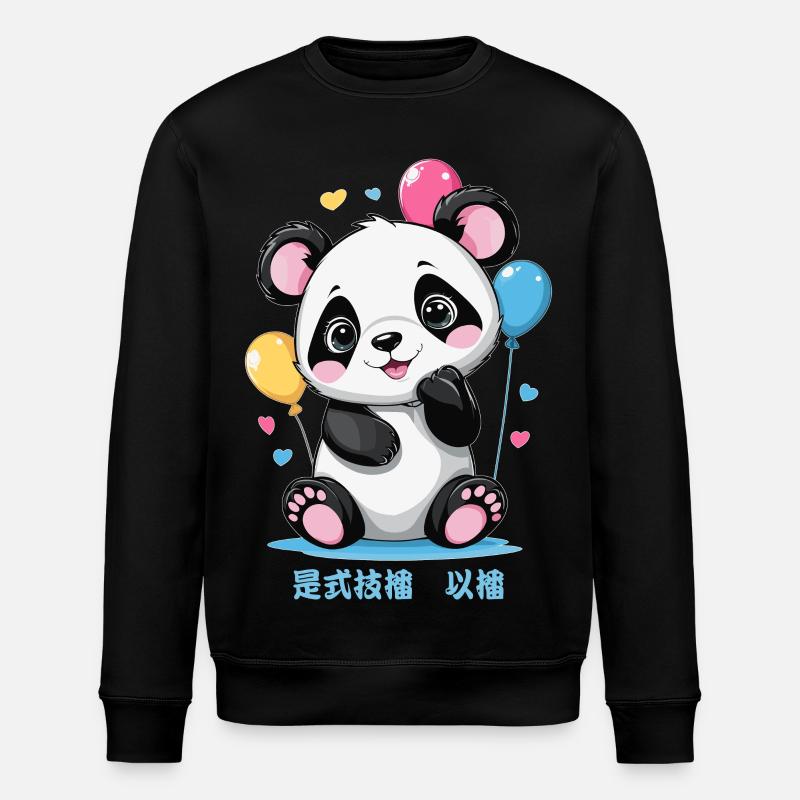 Ours panda mignon - Sweat bio ROLLER Stanley/Stella Unisexe - noir