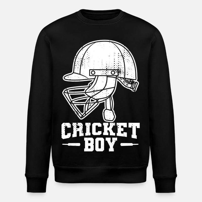 Boys Cricket - Stanley/Stella ROLLER Unisex Organic Sweatshirt - black