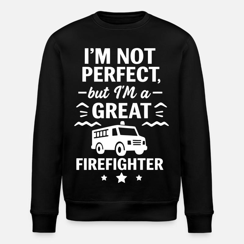 Super héros pompier - Sweat bio ROLLER Stanley/Stella Unisexe - noir