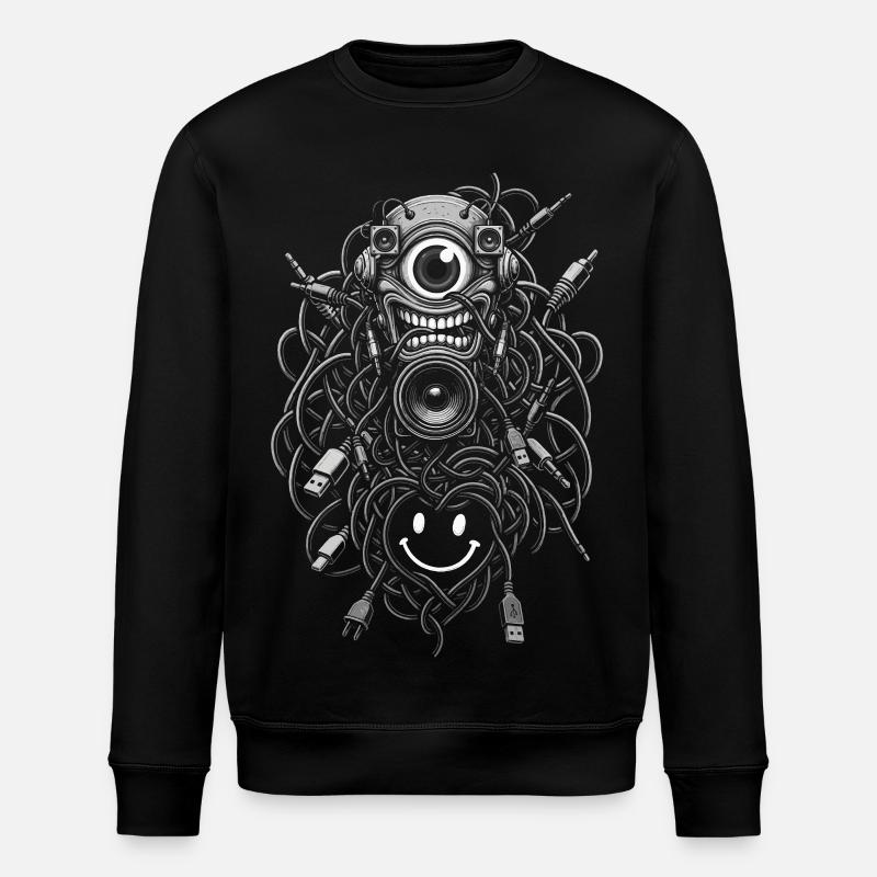 Leitungskabel - Stanley/Stella Unisex Bio-Sweatshirt ROLLER - Schwarz